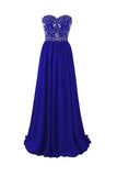 Long Beads Prom Dress Chiffon Sleeveless Evening Dress PG 215