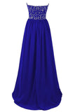 Long Beads Prom Dress Chiffon Sleeveless Evening Dress PG 215 - Tirdress