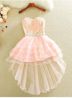 Lovely Sweetheart 2017 Homecoming Dress Short With Lace And Beads TR0039 - Tirdress