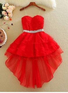 Lovely Sweetheart 2017 Homecoming Dress Short With Lace And Beads TR0039 - Tirdress