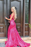 Mermaid Royal Blue V-Neck Long Prom Dress Party Dress TP1147 - Tirdress