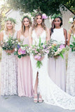 Mermaid Deep V-Neck Court Train Split White Lace Wedding Dress WD146 - Tirdress