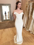 Mermaid Spaghetti Straps Backless Ruched Boho Wedding Dress TN144 - Tirdress