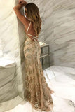 Mermaid Spaghetti Straps Tulle Prom/Evening Dress with Appliques PG608 - Tirdress
