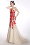 Mermaid Strapless Lace-up Long Prom Dress Evening Gwons PG 221 - Tirdress
