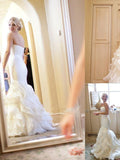 Mermaid Sweetheart Court Train Organza Wedding Dresses WD025 - Tirdress