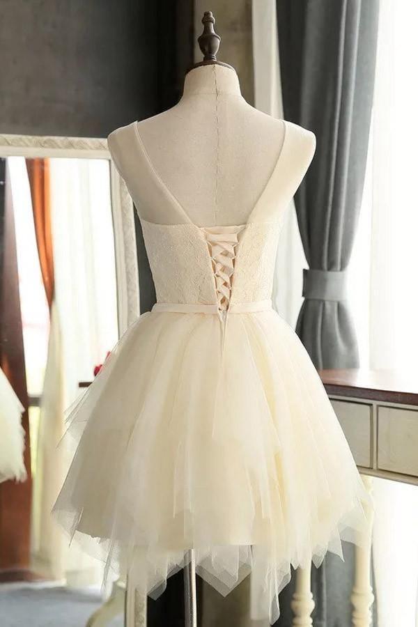 Mini Charming Tulle Short Prom Dresses Homecoming Dresses PG127 - Tirdress