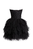 Mini Princess Strapless Homecoming Dresses Short Prom Dresses PG068 - Tirdress