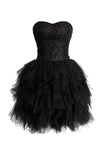 Mini Princess Strapless Homecoming Dresses Short Prom Dresses PG068