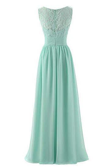 Mint Green V Neck Long Simple Pleated Bridesmaid Dress with Lace TP0892 Custom Size / As Picture Mint Green V Neck Long Simple Pleated Bridesmaid Dress with Lace TP0892 Custom Size / As Picture
