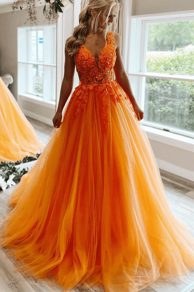 Robe de soirée orange outlet