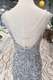 New Arrival Sequins Bodice Prom Dresses Tulle Mermaid Sweep Train TP0853 - Tirdress