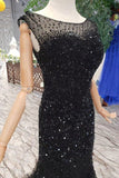 New Arrival Sequins Bodice Prom Dresses Tulle Mermaid Sweep Train TP0853 - Tirdress