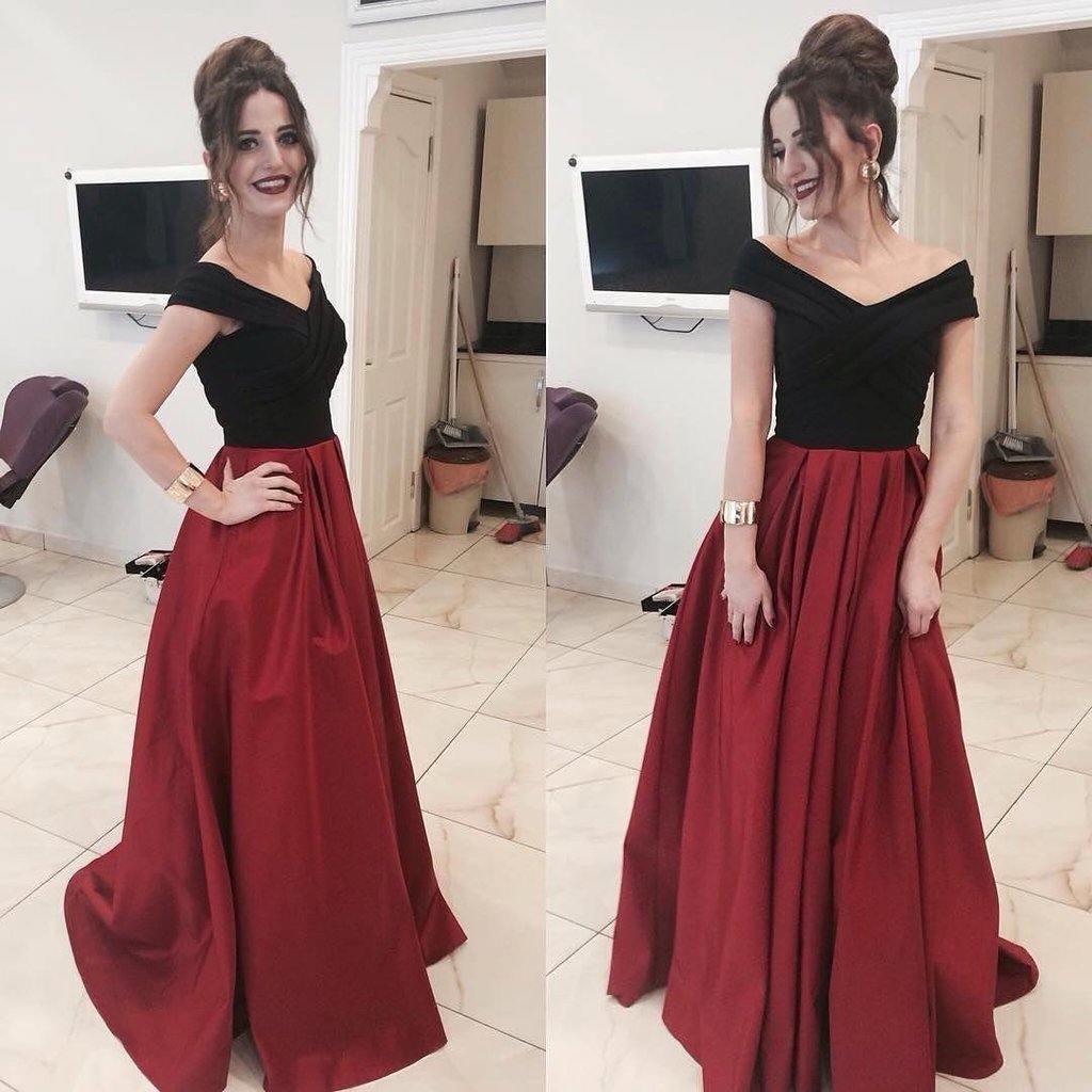 New Arrival V-Neck A-Line Long Prom Dresses,Cheap Formal Women Evening Dress TP0894 - Tirdress