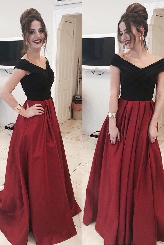 New Arrival V-Neck A-Line Long Prom Dresses,Cheap Formal Women Evening Dress TP0894 - Tirdress