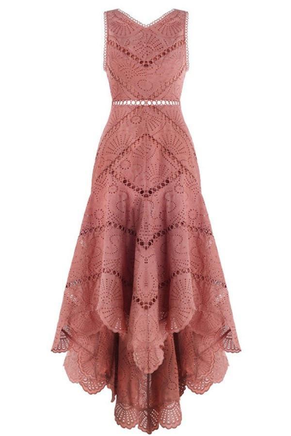 New Arrive Fashion Sleeveless High Low Prom Dresses With Lace US18 / Custom Color New Arrive Fashion Sleeveless High Low Prom Dresses With Lace US18 / Custom Color