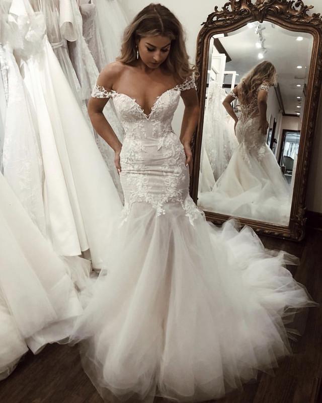 Off The Shoulder Mermaid Wedding Dresses Cheap Bridal Gown Tirdress Off The Shoulder Mermaid Wedding Dresses Cheap Bridal Gown Tirdress