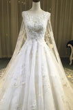 Un mot épaule longue queue luxe mince princesse robe de mariée de rêve TN0029