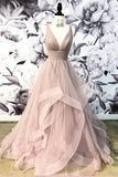 Open Back Dusty Pink Long Prom Dress Simple Prom Dress Long Evening Gowns TP0926 - Tirdress