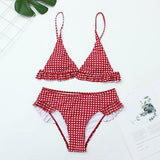 Women Bikini Set Ruffles Padded Swimwear Bikini Hot Sale Swimming Suit - Tirdress