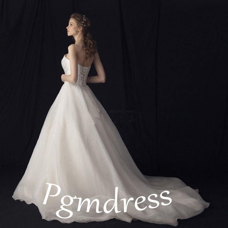 Princess Ball Gown Ivory Satin Lace Tulle Lace Up Wedding Dresses US2 / As Picture Princess Ball Gown Ivory Satin Lace Tulle Lace Up Wedding Dresses US2 / As Picture