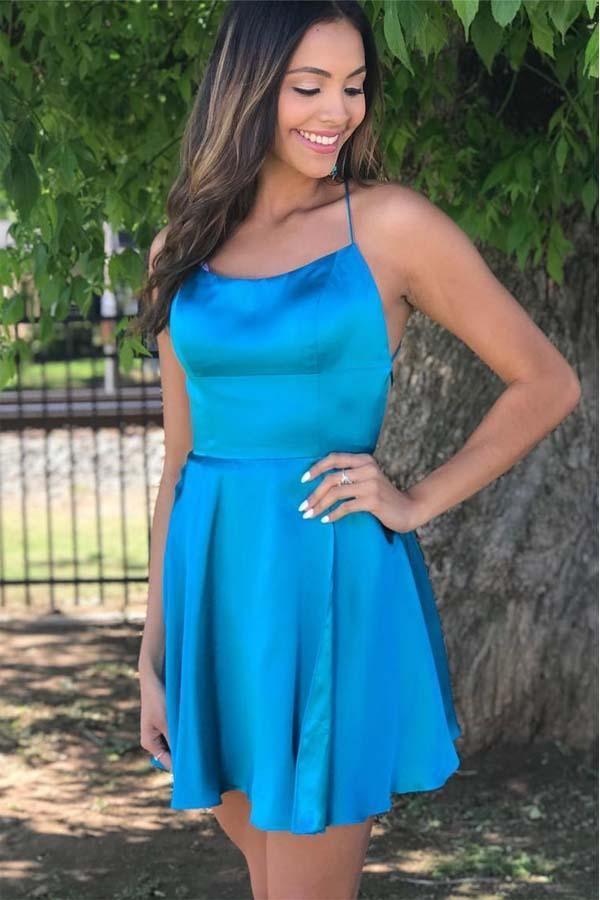 Princess Straps Short Prom Dress Wine Red Homecoming Dress HD0055 - Tirdress