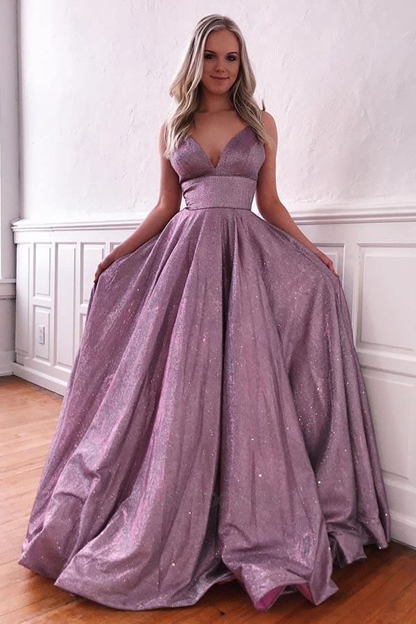 Spaghetti Straps Sleeveless Prom Evening Dress with Pockets TP0916 Custom Size / Purple Spaghetti Straps Sleeveless Prom Evening Dress with Pockets TP0916 Custom Size / Purple