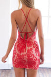 Red Cute Lace Homecoming Dress Short Prom Dresses HD0113 - Tirdress