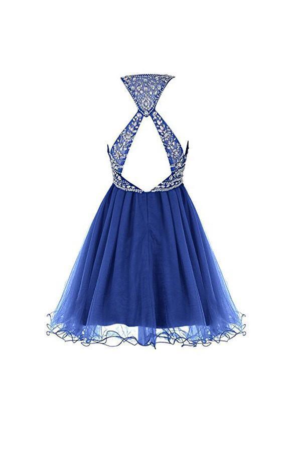 Royal Bule Tulle Homecoming Dresses 2018 Short Prom Gowns PG045 US8 / Custom Color Royal Bule Tulle Homecoming Dresses 2018 Short Prom Gowns PG045 US8 / Custom Color