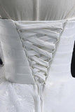 Scoop Gown Sweetheart Organza Wedding Dress With Lace WD014 - Tirdress