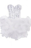 Robe de bal sexy chérie Mini robe de soirée en tulle avec perles TR0151