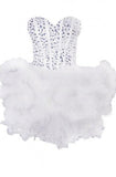 Sexy Ball Gown Sweetheart Mini Tulle Homecoming Dress With Beading TR0151 - Tirdress