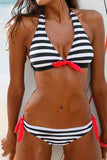 Sexy Bikinis Women Swimsuit Swimwear Halter Top Plaid Brazillian Bikini TZ0008 - Tirdress