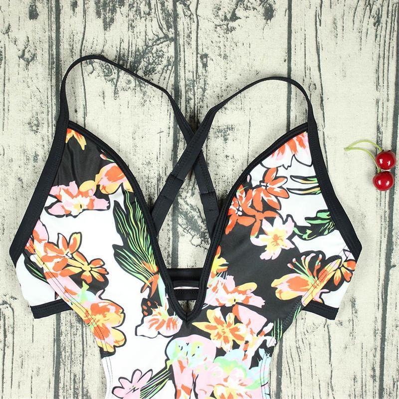 One-piece Swimsuit Summer Bikinis Bathing Swimming Suit SwimWear B002 - Tirdress