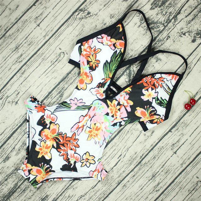 One-piece Swimsuit Summer Bikinis Bathing Swimming Suit SwimWear B002 - Tirdress