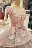 Sheer Jewel Neckline Ball Gown Wedding Dress With Lace Appliques WD184 - Tirdress
