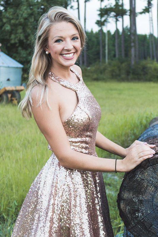 Shiny Sequin Halter Simple, Sparkly Sequin Short Party Dress HD0028 US16 / As Picture Shiny Sequin Halter Simple, Sparkly Sequin Short Party Dress HD0028 US16 / As Picture