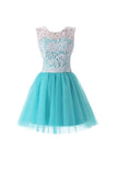 Short Lace Tulle Prom Dresses Homecoming Dresses Party Dresses PG075 - Tirdress