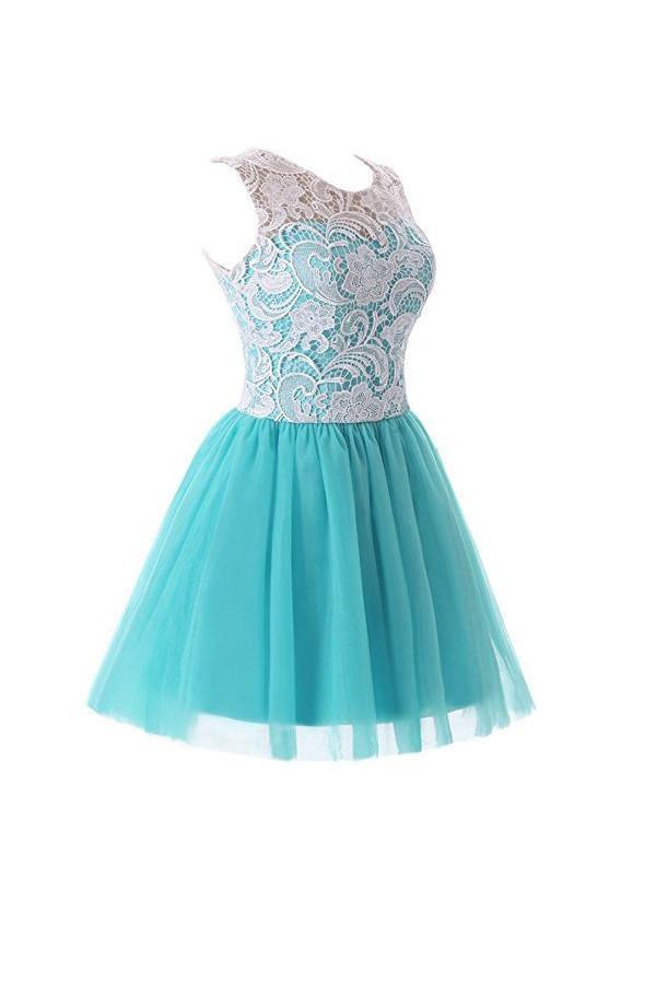 Short Lace Tulle Prom Dresses Homecoming Dresses Party Dresses PG075 - Tirdress