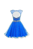 Short Tulle Beading Homecoming Dress Graduation Gown PG077 - Tirdress