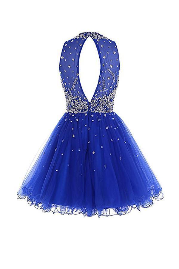 Short Tulle Beading Homecoming Dress Prom Gown PG037 - Tirdress