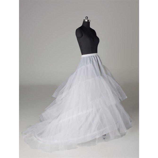 Silk Satin Wedding Petticoat Accessories White Floor Length LP004 - Tirdress