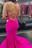 Simple V-Neck Formal Evening Dresses Mermaid Long Prom Dresses TP1163 - Tirdress