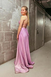 Simple A-line Shimmering Lace-Up Back Prom/Evening Dress TP1000 - Tirdress