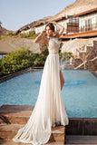 Sleeveless High Neck Backless Chiffon Prom Dresses Evening Dresses PG411 - Tirdress