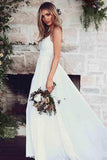 Spaghetti Straps A-Line Wedding Dresses With Lace Appliques WD186 - Tirdress