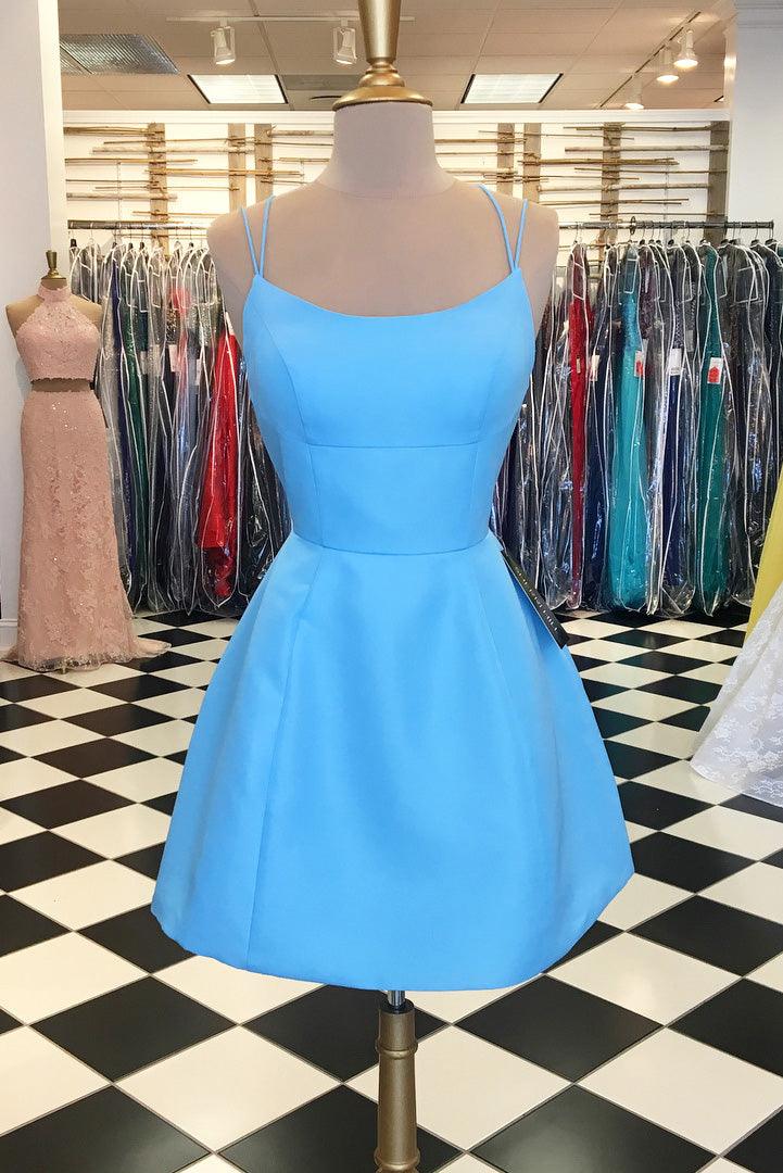 Spaghetti Straps Short Pink Cheap Homecoming Dress With Criss Back Tirdress Spaghetti Straps Short Pink Cheap Homecoming Dress With Criss Back Tirdress