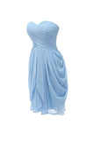 Strapless Chiffon Short Bridesmaid Dresses Prom Gowns PG043 - Tirdress