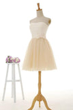 Strapless Knee Length Tulle Homecoming Dress PG028