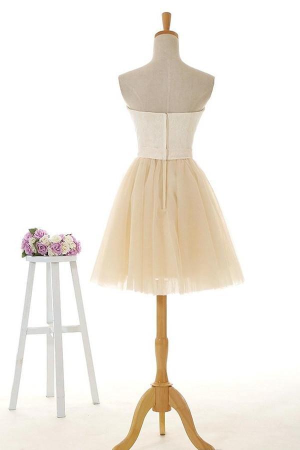 Strapless Knee Length Tulle Homecoming Dress PG028 - Tirdress